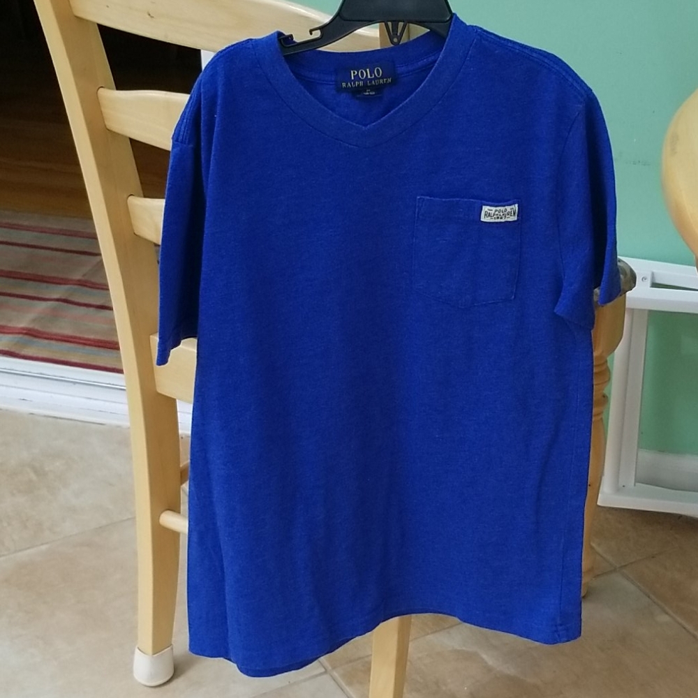 Polo blue cotton tee medium